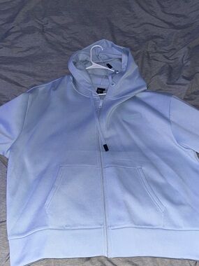 Essentials Light Blue Full-Zip Hoodie Jacket